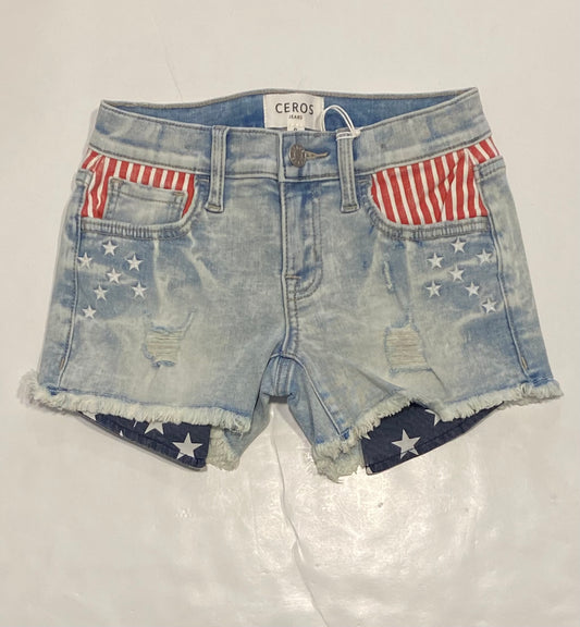 Acid Color merica denim Shorts