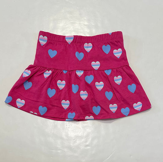 Hot Pink Stripe Heart Skort