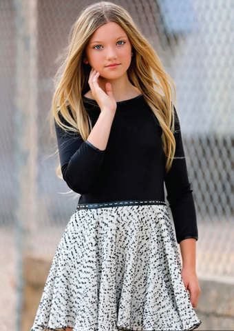 Black PDR Top w/Skater Skirt