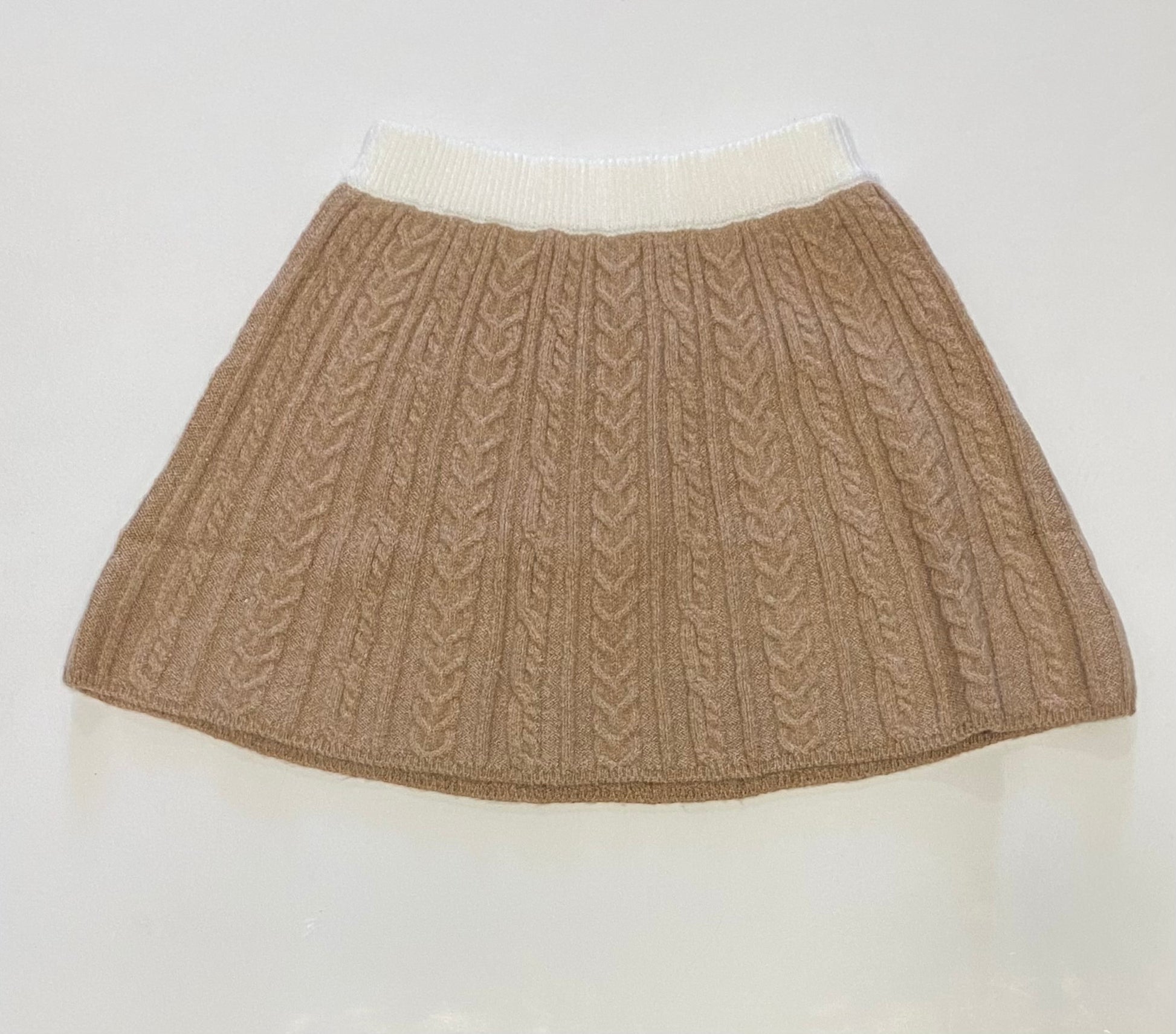 Knit Tan Leaf Skirt