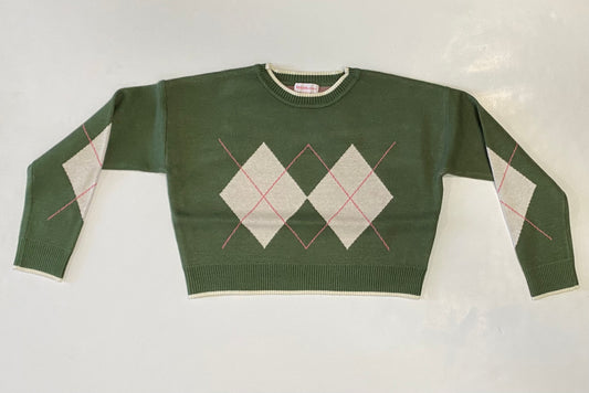Might Green Combo Sweater