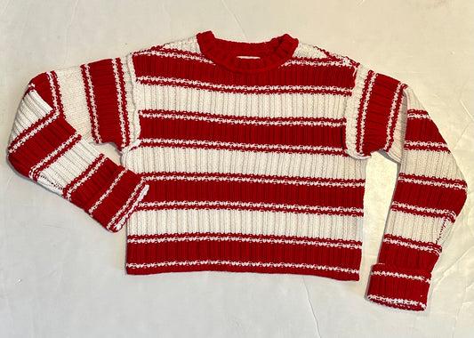 Ruby Red & White Sweater