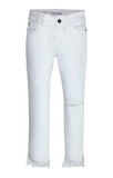 Whilte Skiny Distress Denim