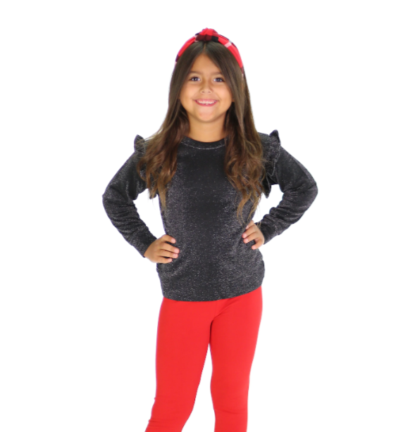 Black Shimmer Pullover