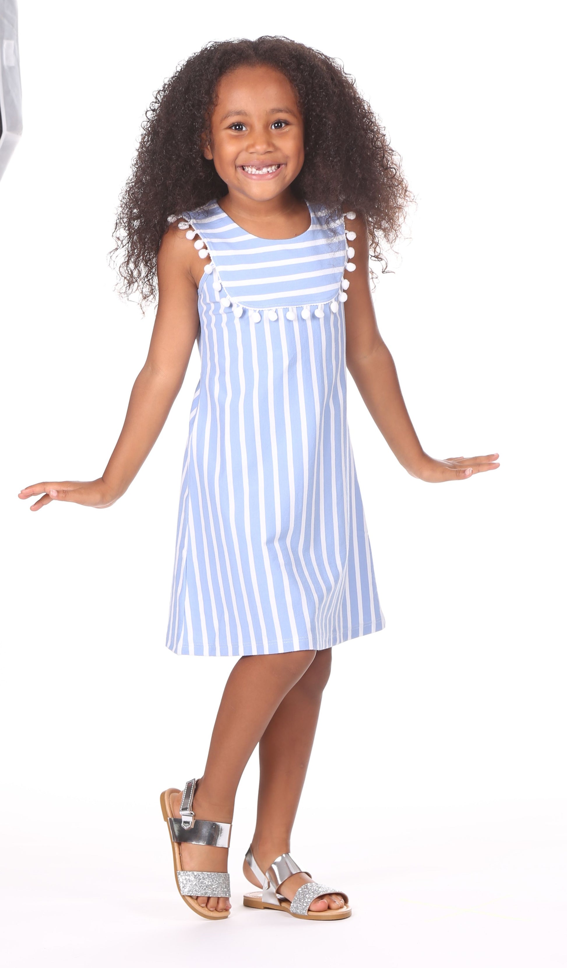 Blue and White Stripe Dress