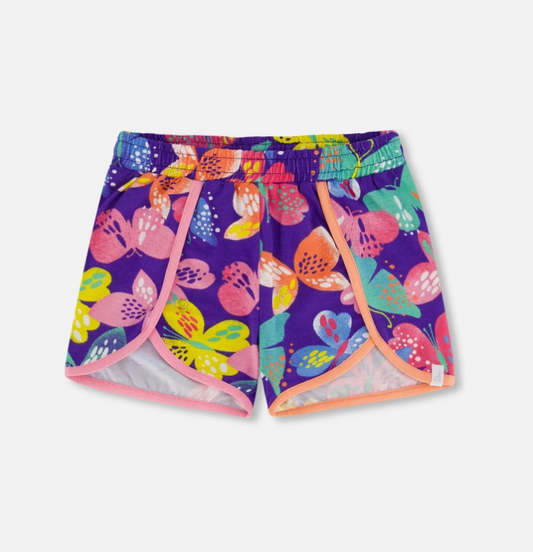 Multi Color Butterfly Printed Short