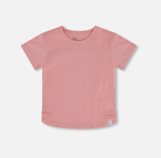 Pink Crinkle Jersey Top