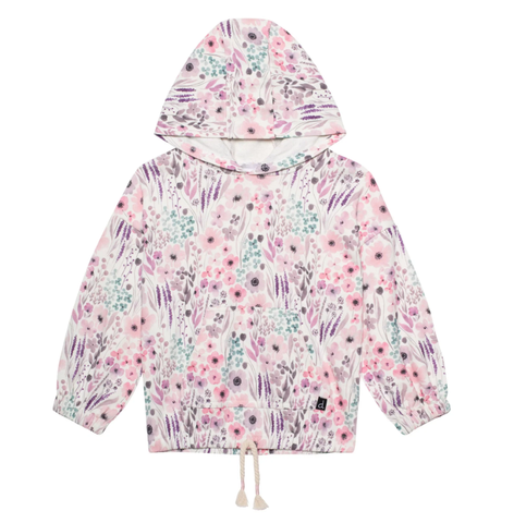 Pink Watercolor Flowers Hoodie