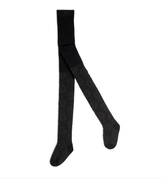 Black Wild Flower Seeds Tights