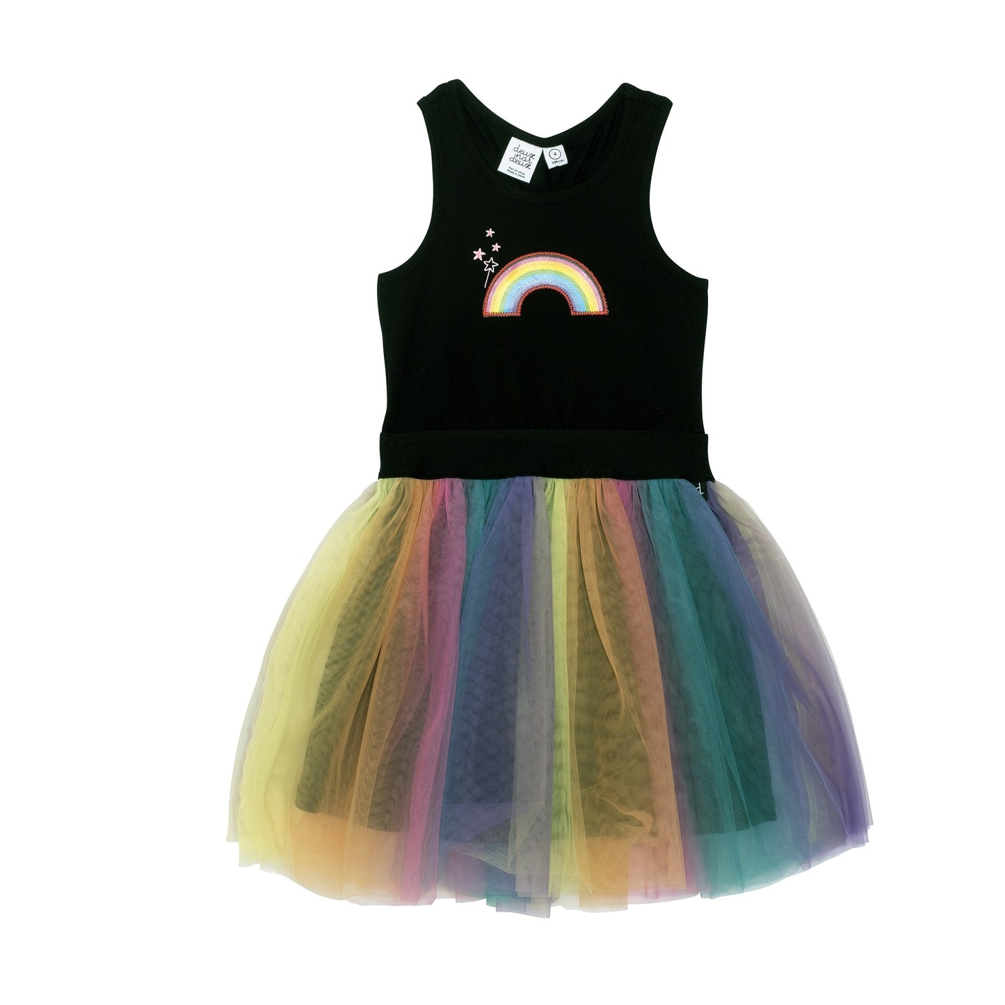 Black Jersey Rainbow Dress