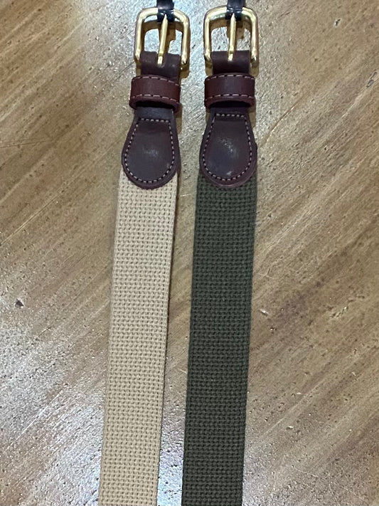 Classic Cotton Belt w/ Leather