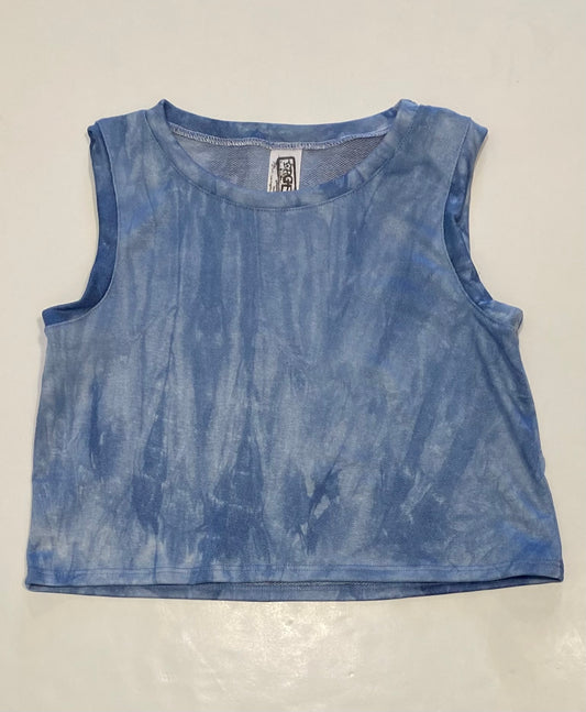 Blue Storm Tie Dye Cropped Tank