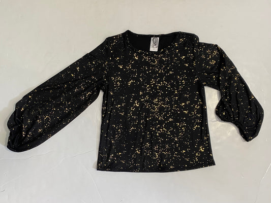 Black & Gold Foil Splatter Top