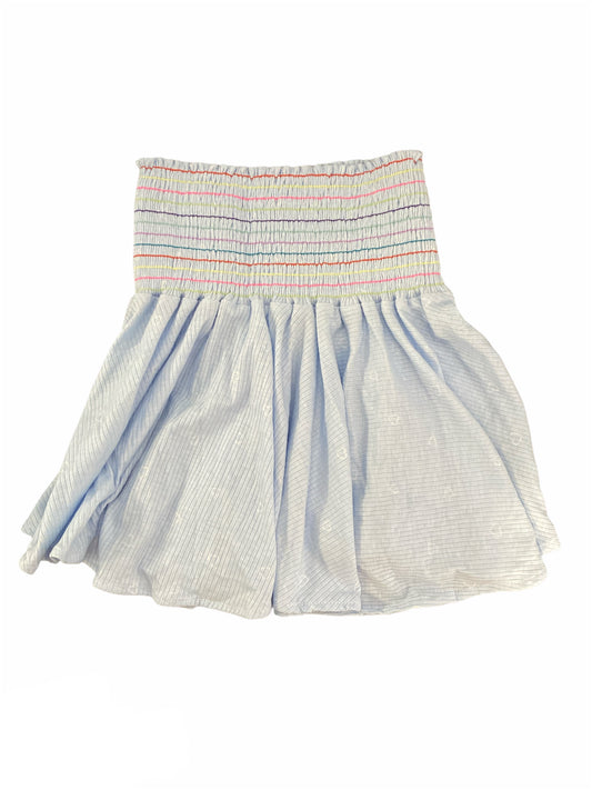 Blue Heart Ribbed Skirt