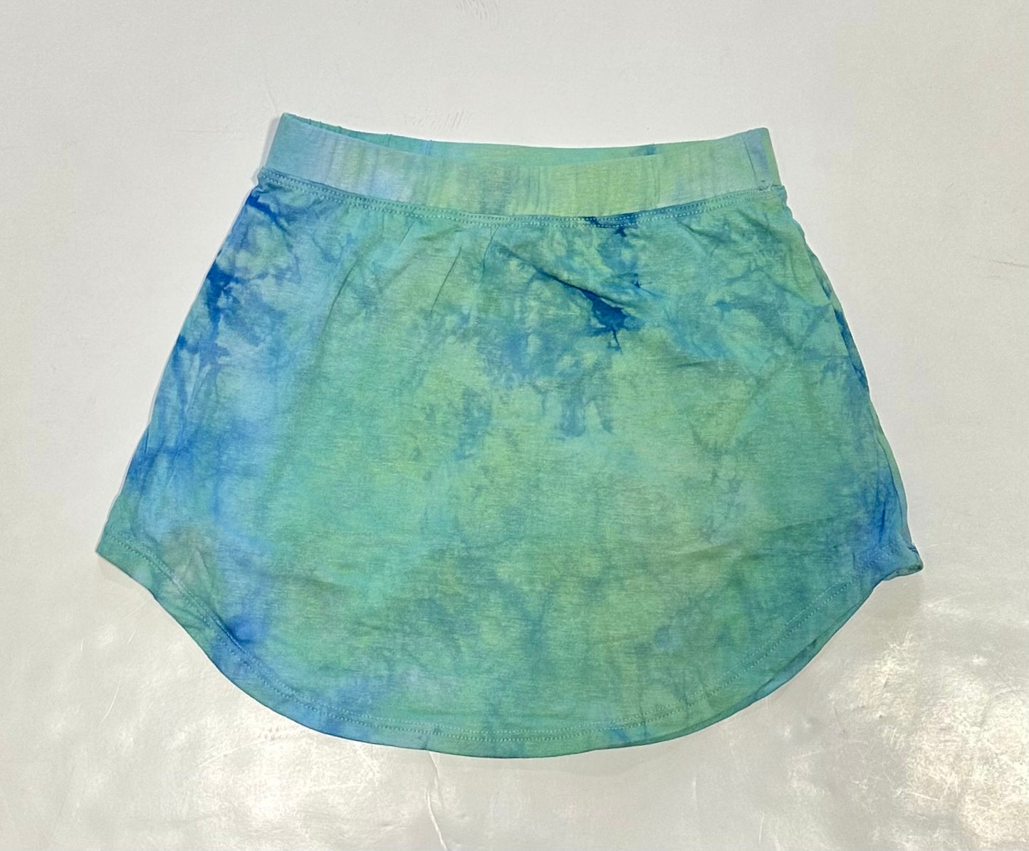 Blue & Green Tie Dye Skort