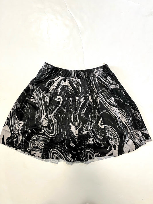Black Marbel Toga Skort