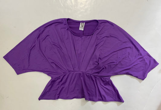 Purple Solid Batwing Top