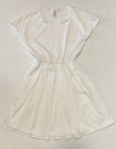 White Cap Sleeve Dress