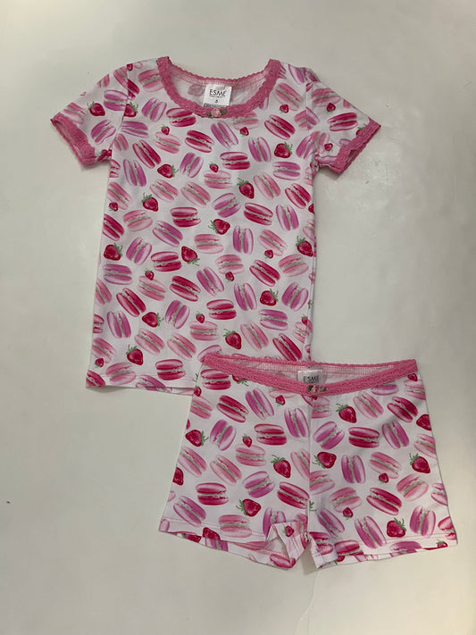 Strawberry Macarons Top & Boxer Set