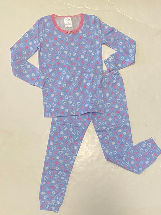 Denim Hearts L/S Top w/Pants