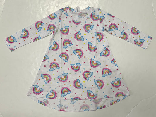 Rainbow & Stars Long Sleeve Hi Low