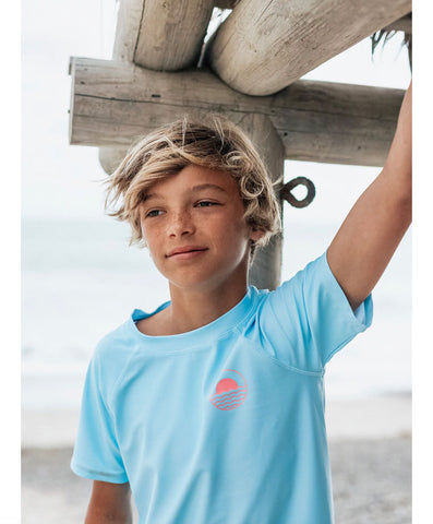 Crystal Blue Rash Guard Top