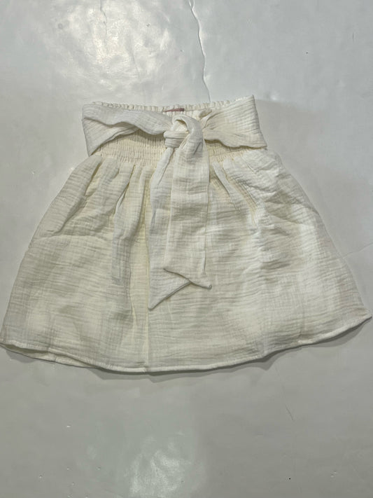 White Skirt w/Tie Bow Belt