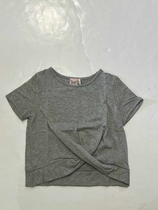 Heather Grey Twist Front Top