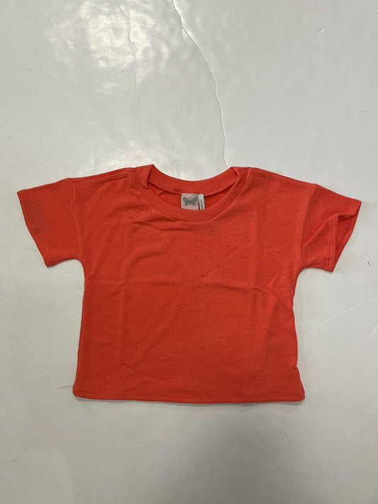 Coral Round Neck Knitted Top