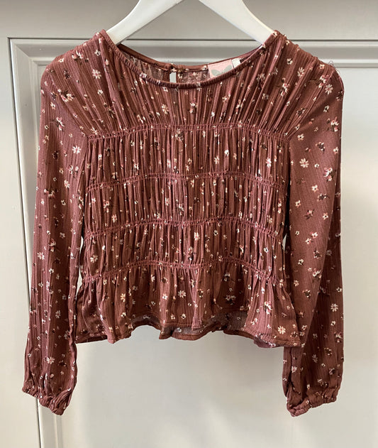 Smocked Floral Top