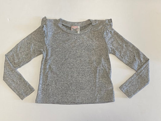 Heather Grey Ruffle Sleeve