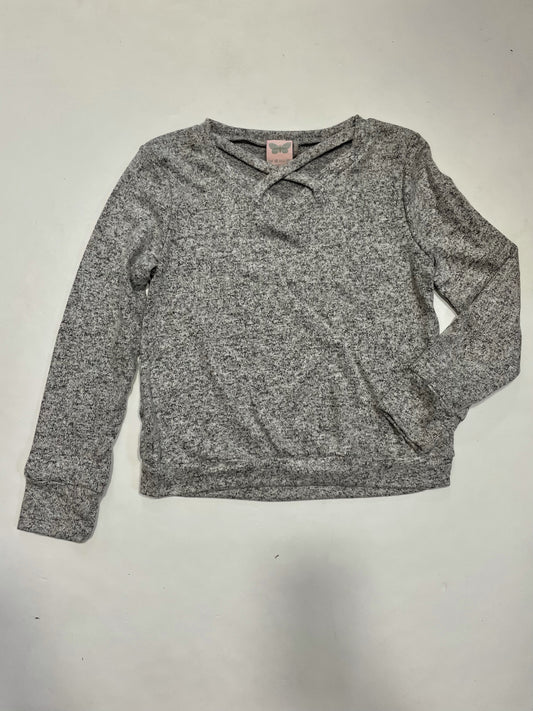 Grey Criss Cross Detail Top