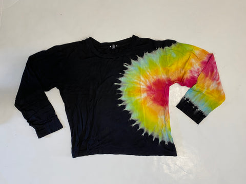 Black Tie Dye Bullseye L/S Tee