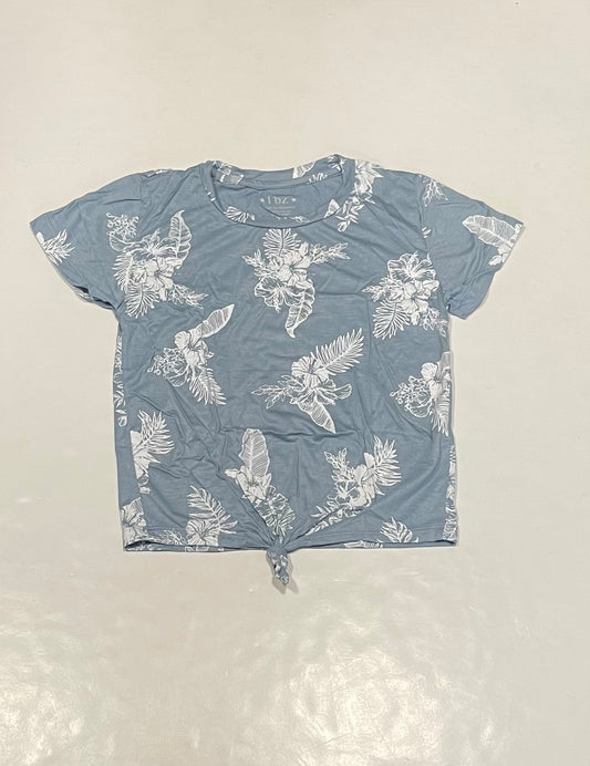 Chambray Hibiscus Knot Top