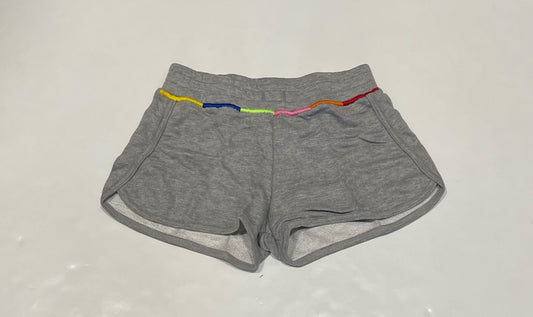 Grey Shorts With Color Stitch
