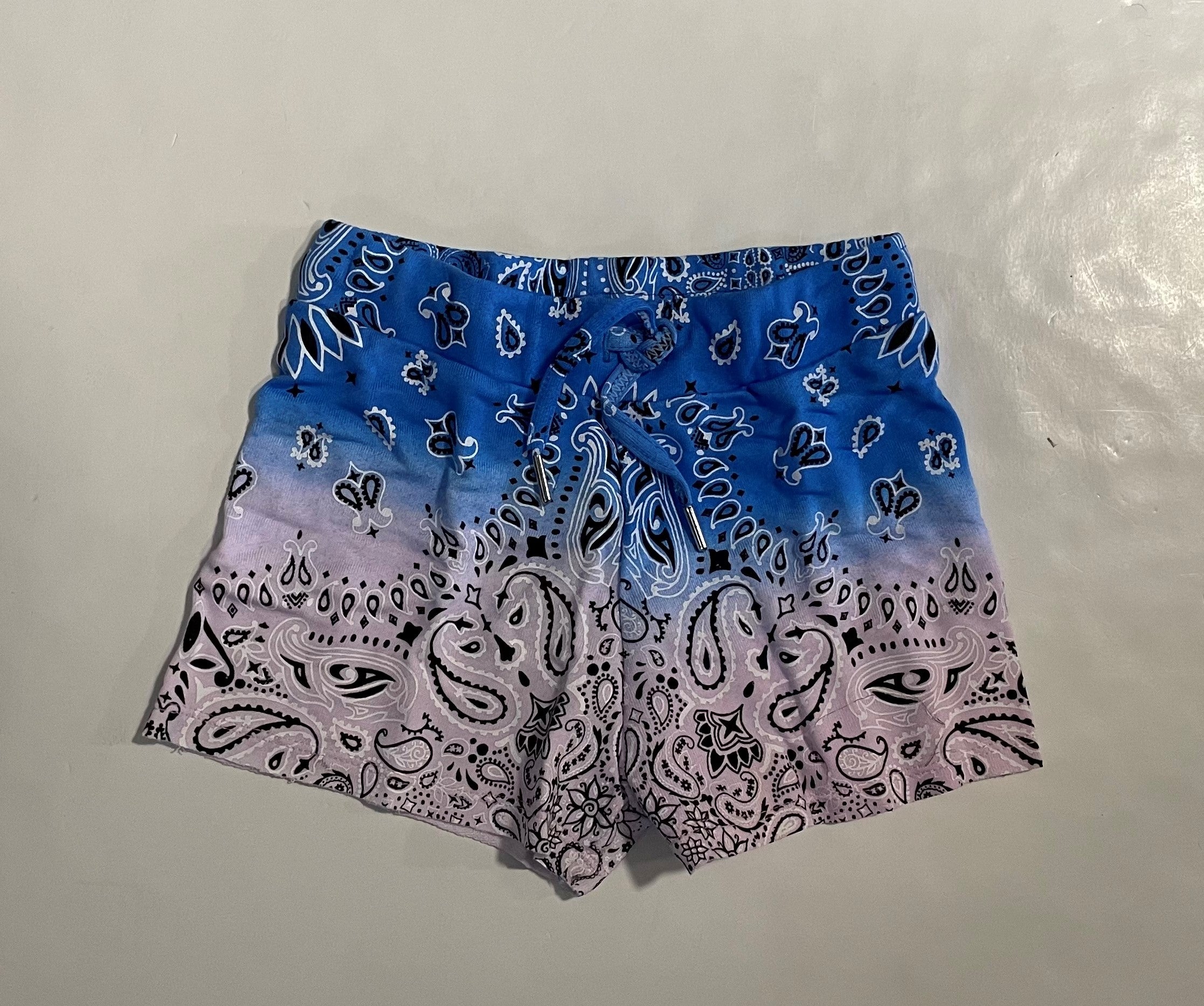 Blue Pink Bandana Shorts Mon Ami Bham