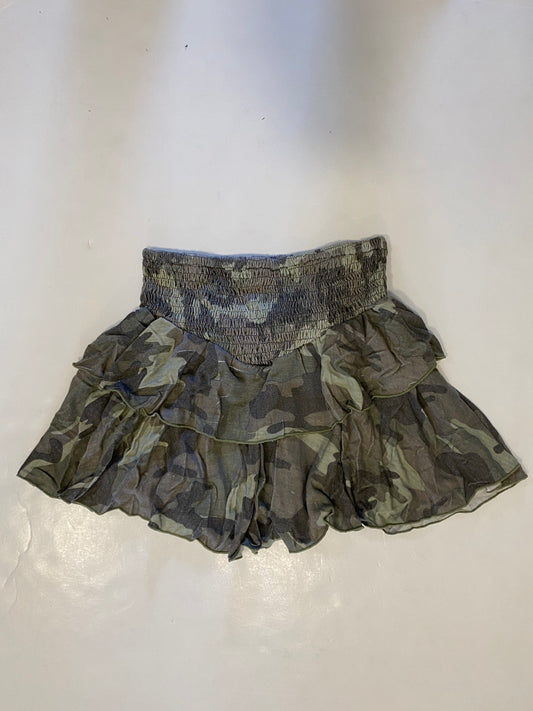 Smocked Camo Skirt