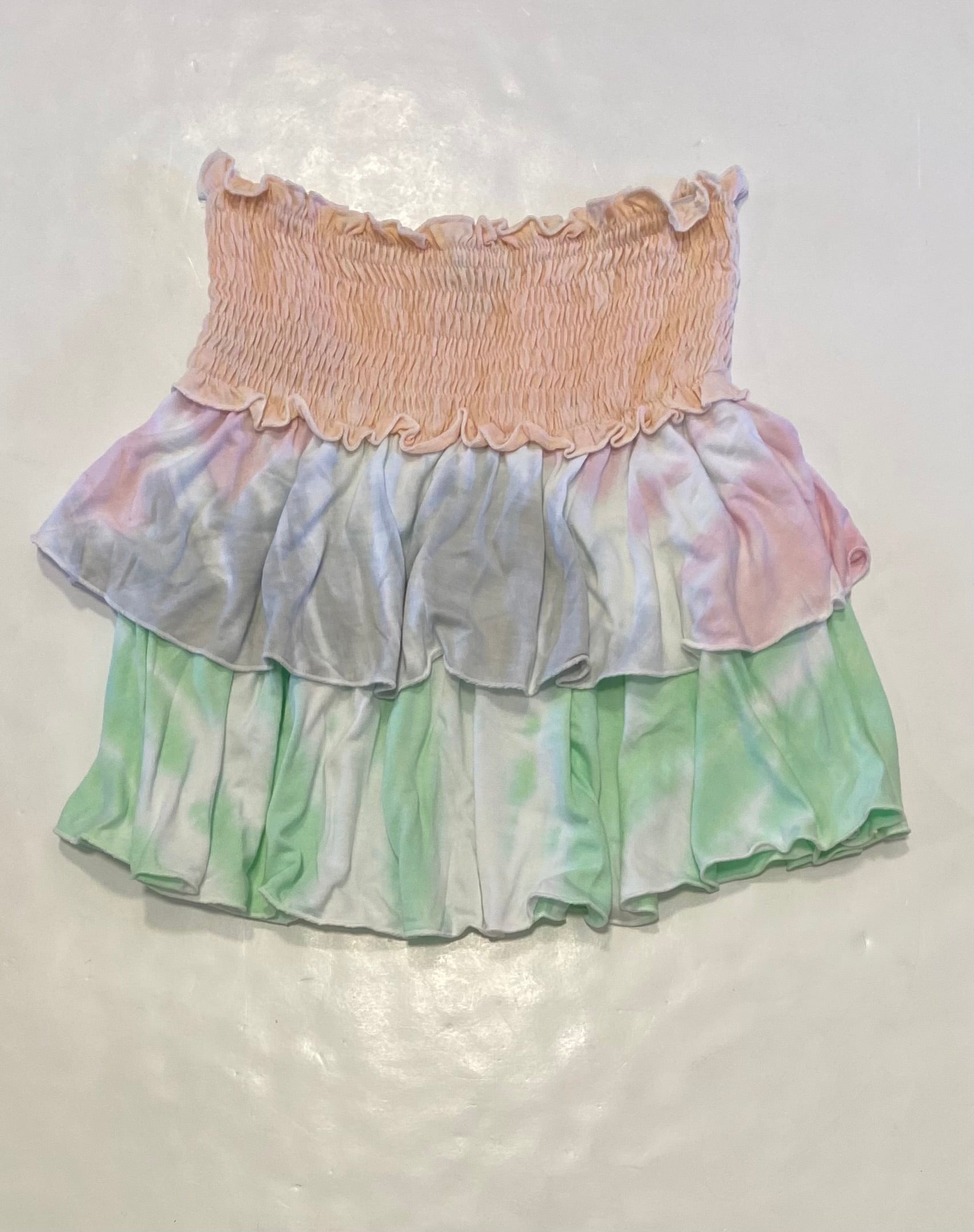 Melon Tie Dye smocked Skirt