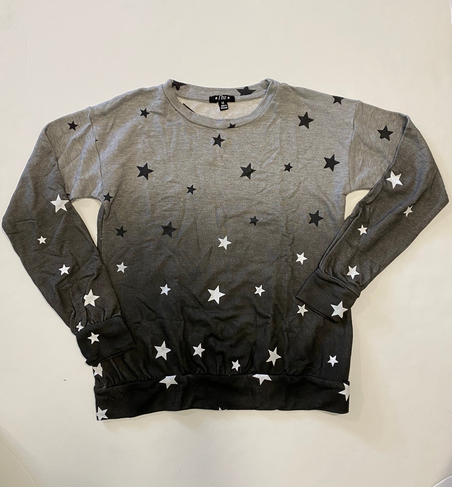 Ombre Grey Star Sweatshirt