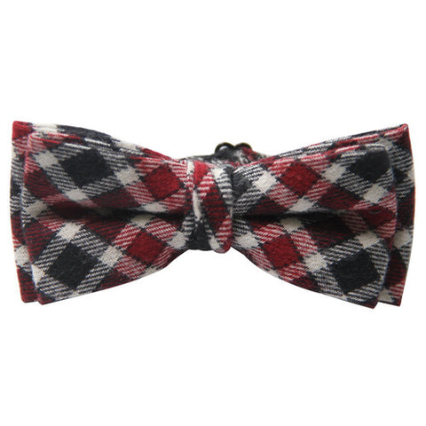 Red & Black Plaid Bow Tie