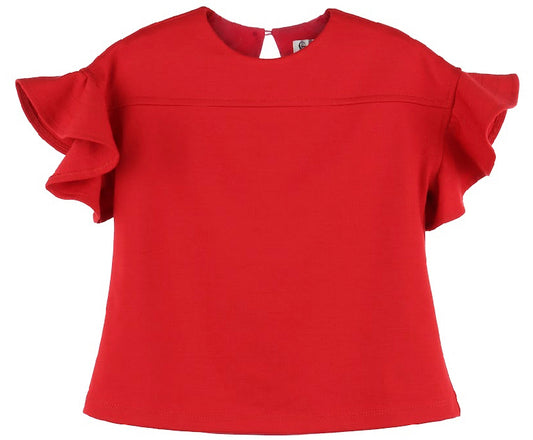 Red Ponte Blouse
