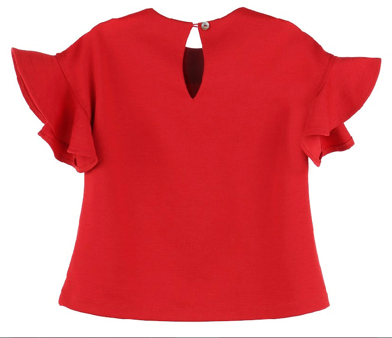 Red Ponte Blouse