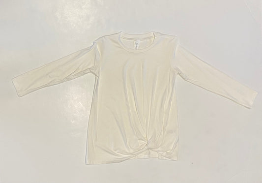 Off White Twisted Knot Top