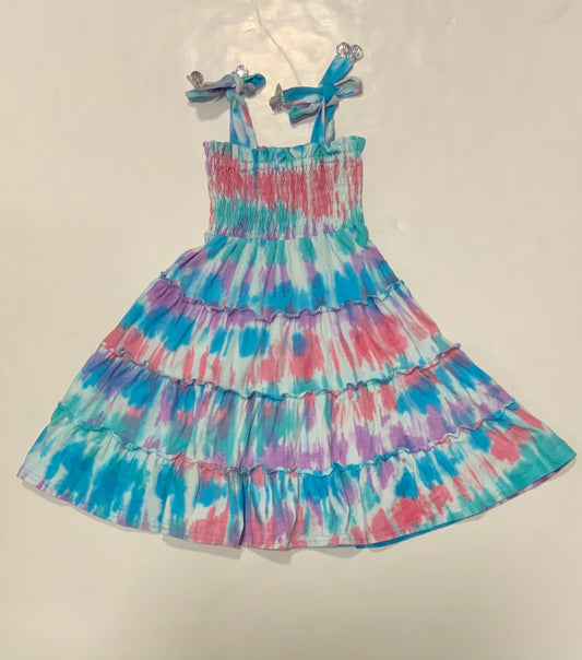 Haven Girl Tie Dye Smock Tier Dress