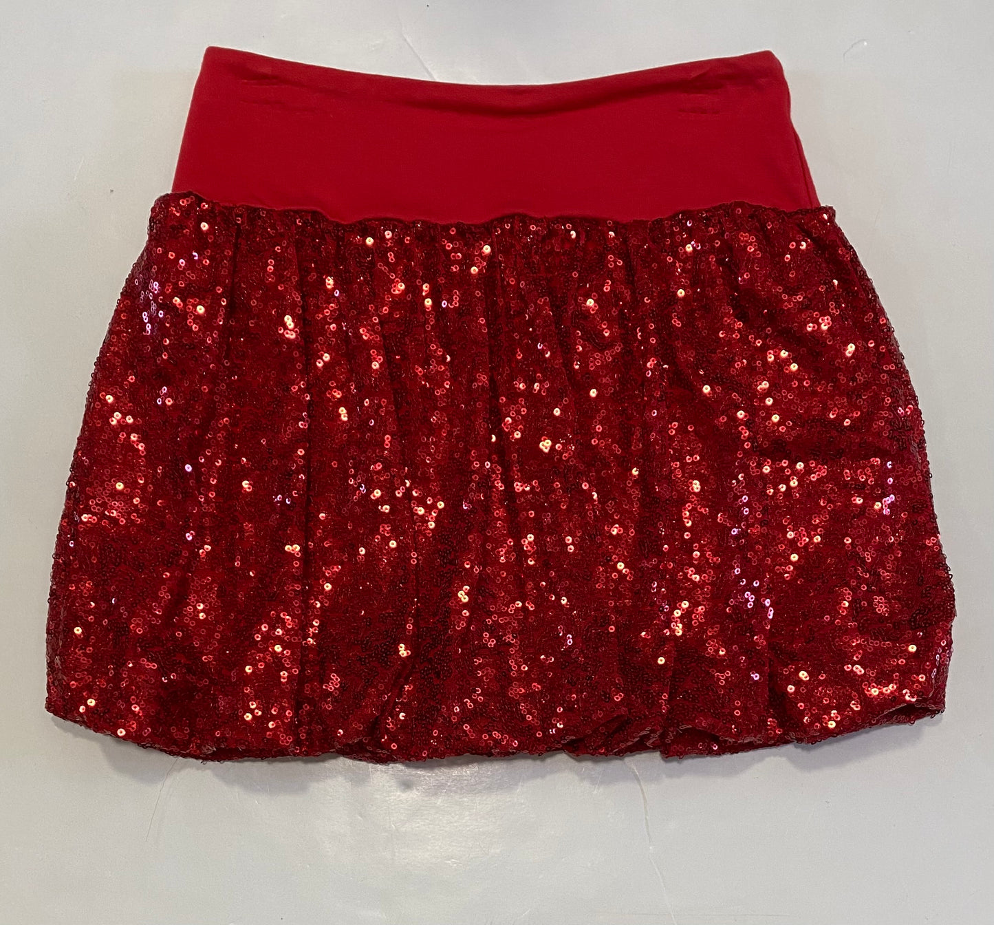 Red Glitz Bubble Skirt
