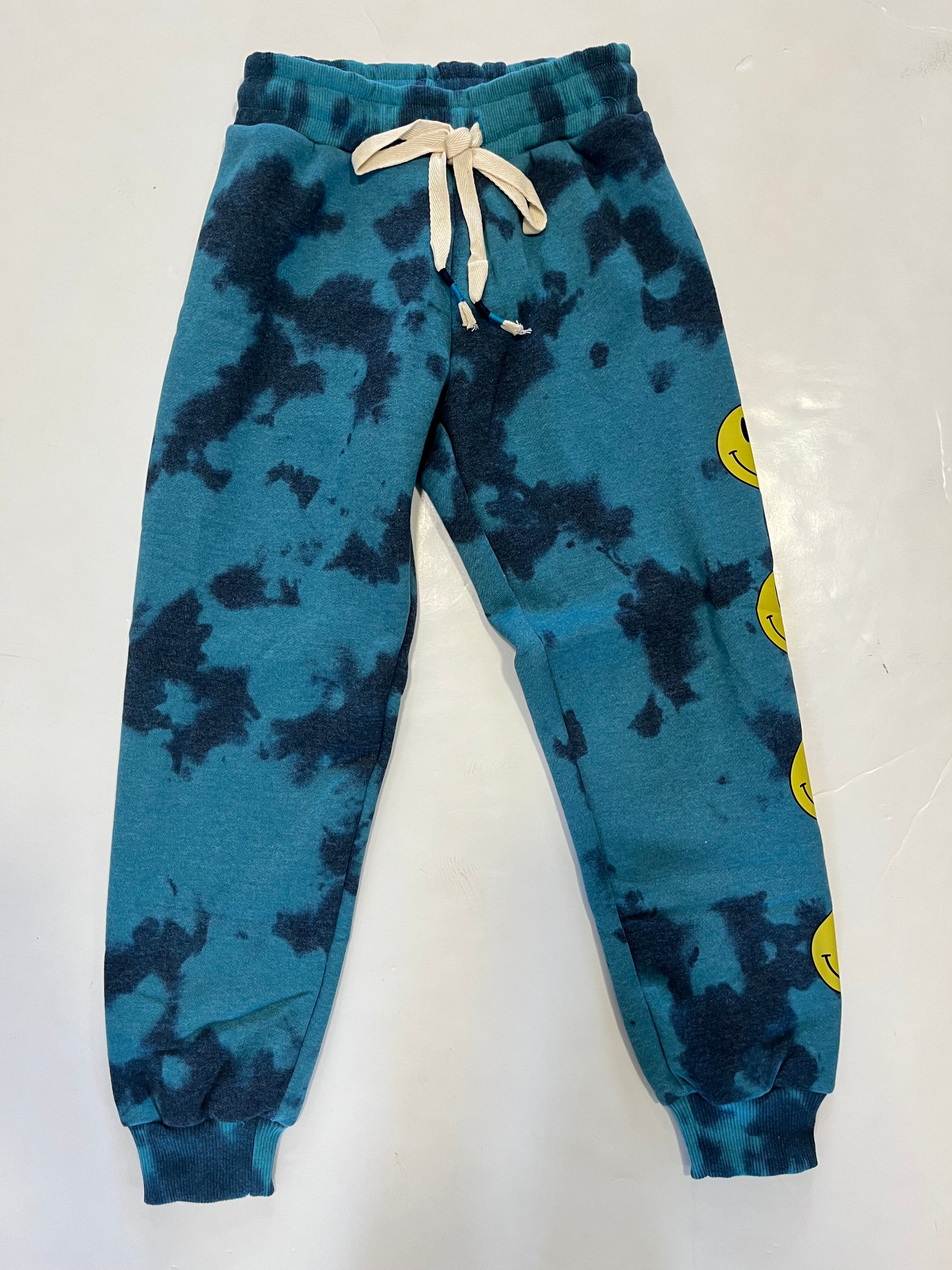 Smilie Sweatpants Tie Dye Navy Blue