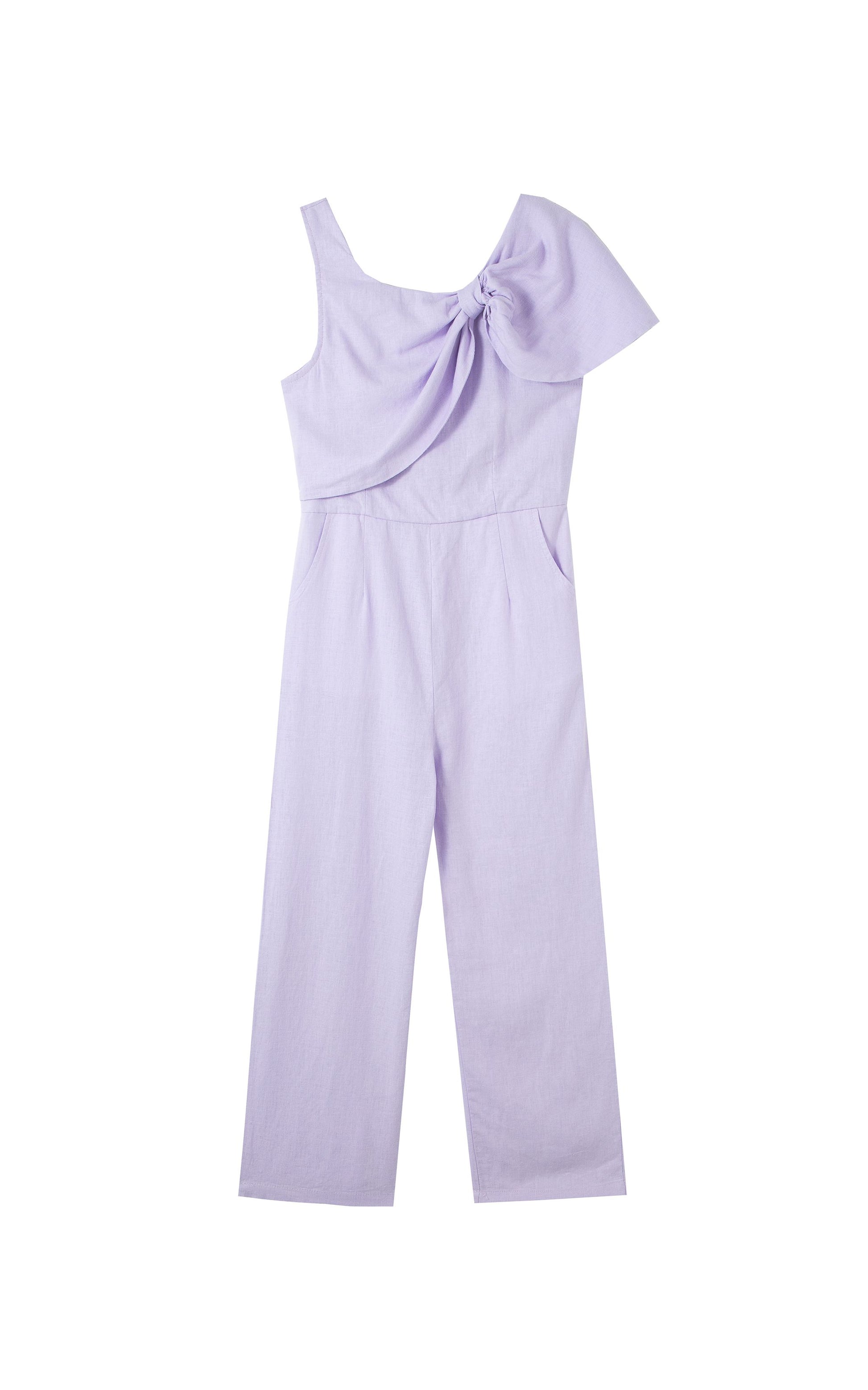 Lilac Twist Wrap Jumpsuit