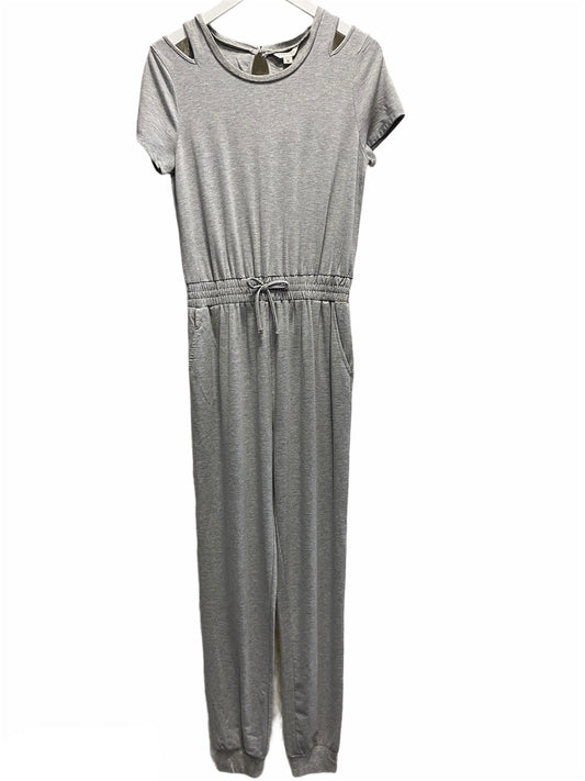 heather grey Jumpsuit w/Slit