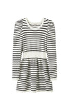 Knit Stripe Puff Sleeve Dress