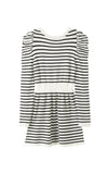 Knit Stripe Puff Sleeve Dress